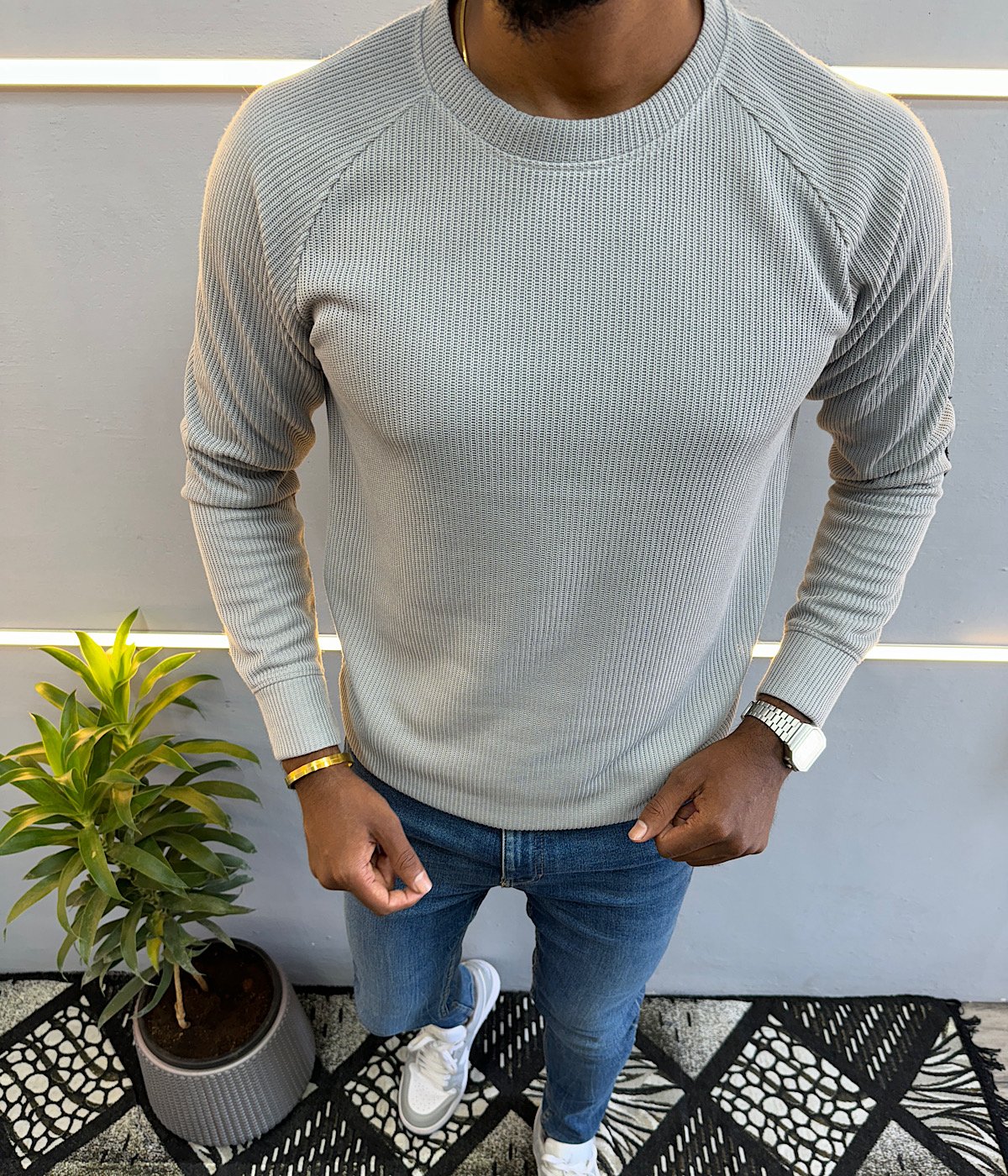 Light Gray Pullovers WE005